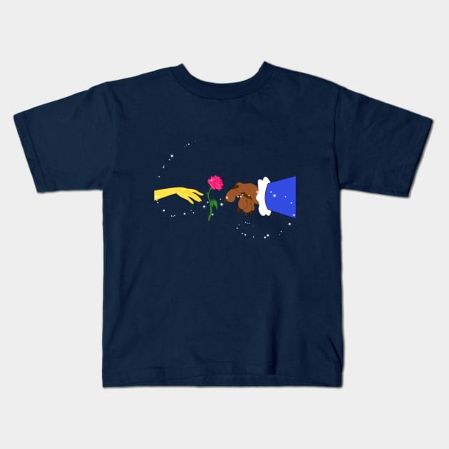 The creation of Beauty and the Beast Kids T-Shirt by AndyDesigns